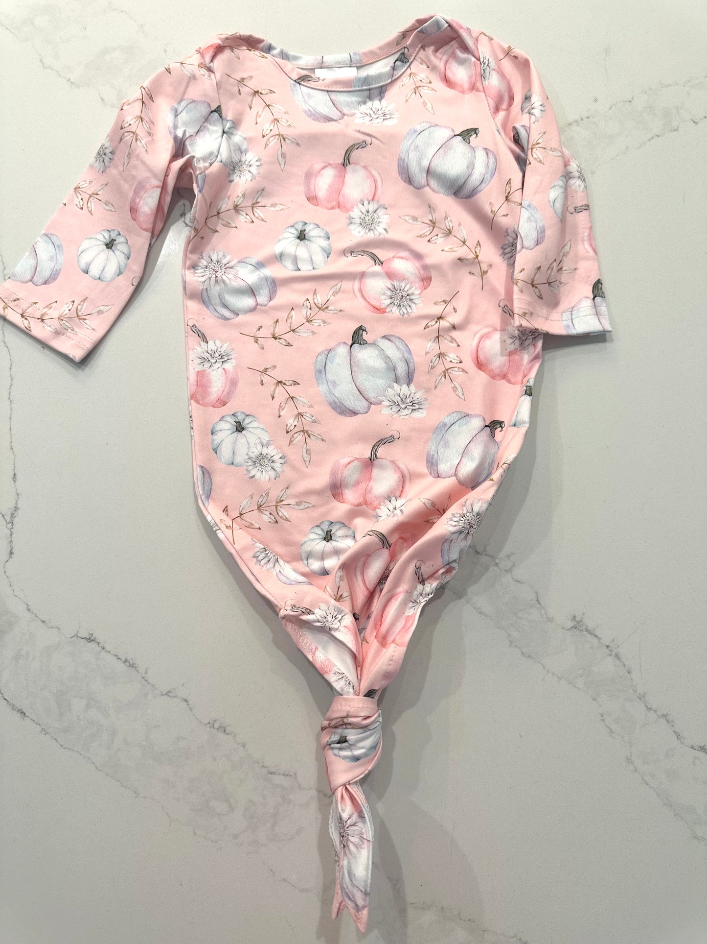 Pastel Pumkin Baby knot Gown