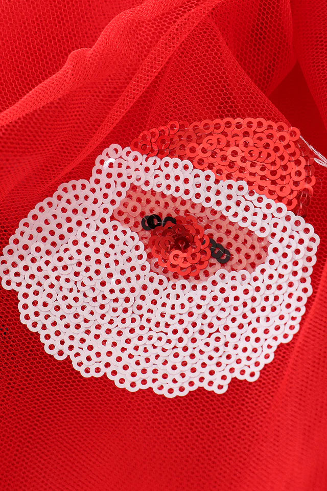 Red christmas sequin tutu skirt