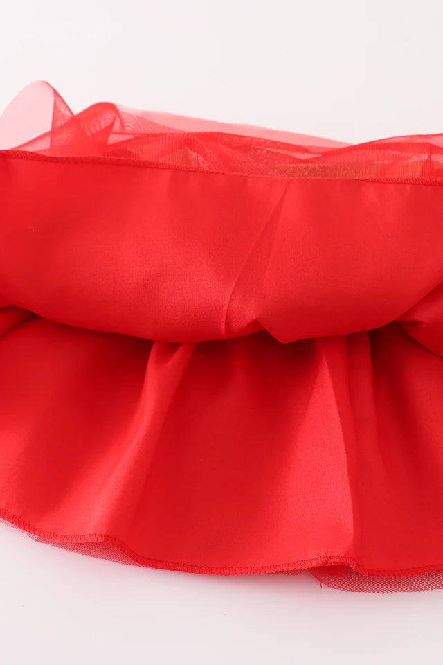 Red christmas sequin tutu skirt