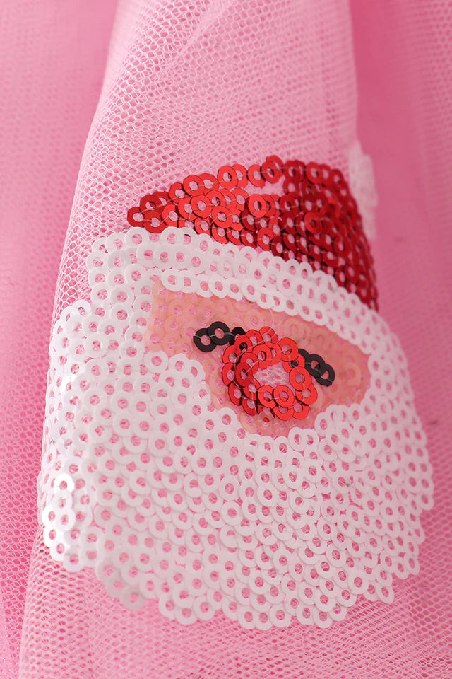 Pink Christmas sequin tutu skirt