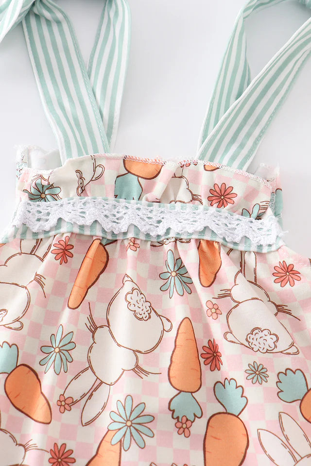 Bunny carrot print girl bubble