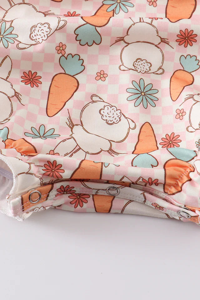 Bunny carrot print girl bubble
