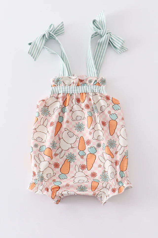Bunny carrot print girl bubble