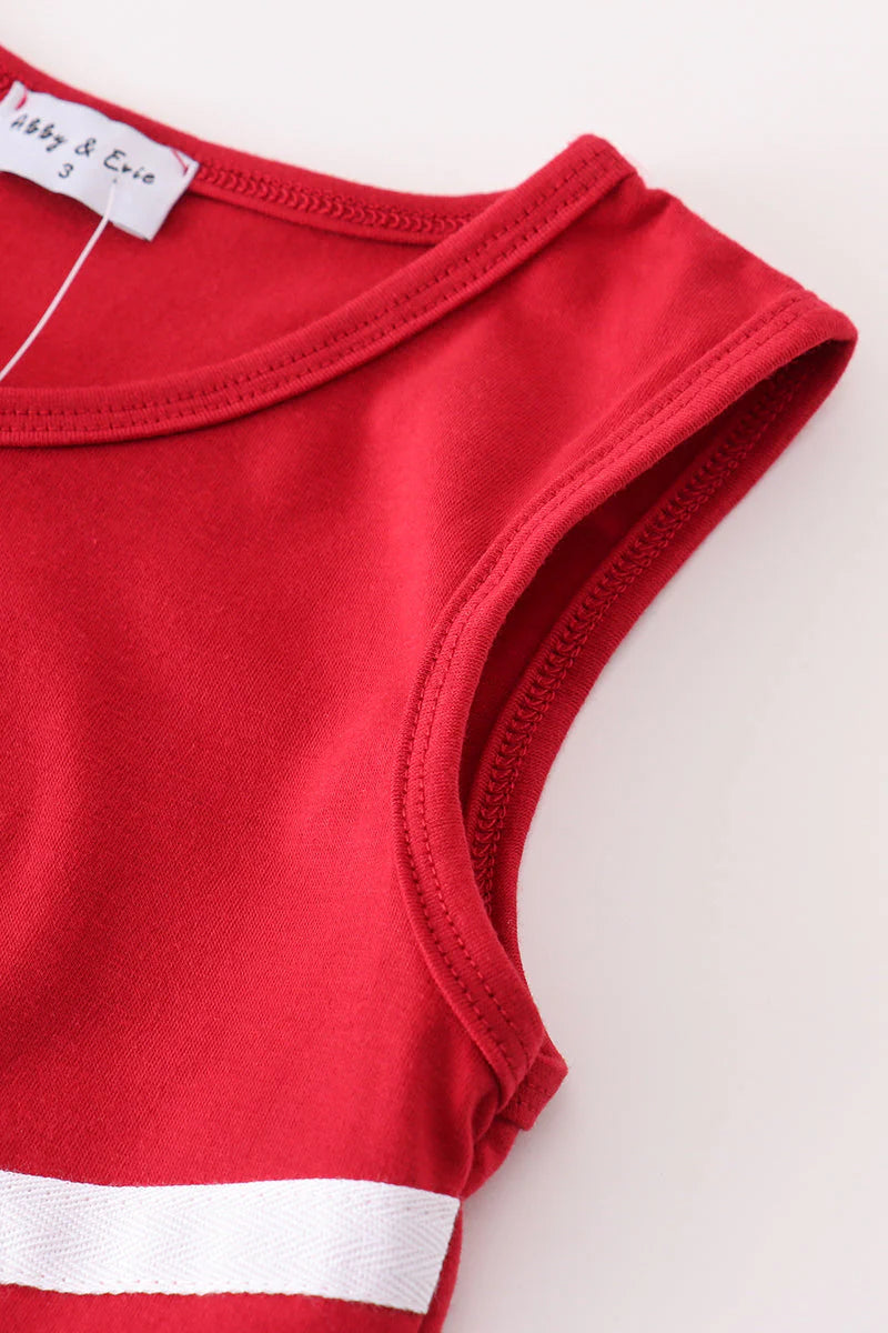 Maroon Alabama french knot Cheerleader Dress