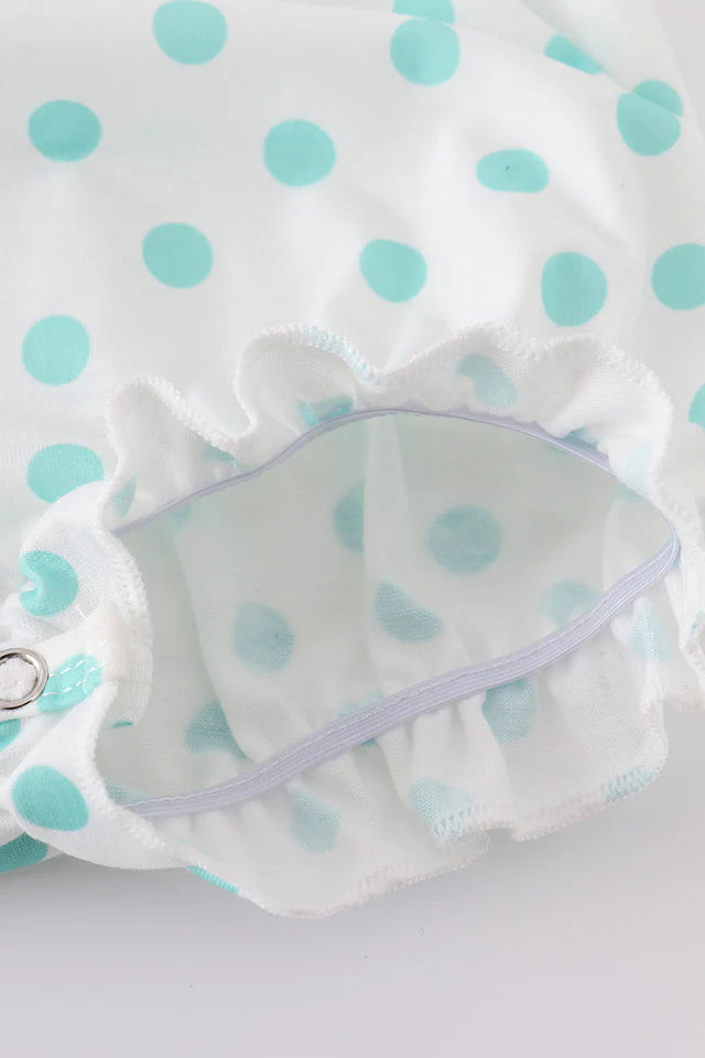 DOT CHICK EMBROIDERY SMOCKED BUBBLE