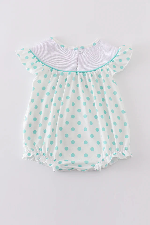 DOT CHICK EMBROIDERY SMOCKED BUBBLE