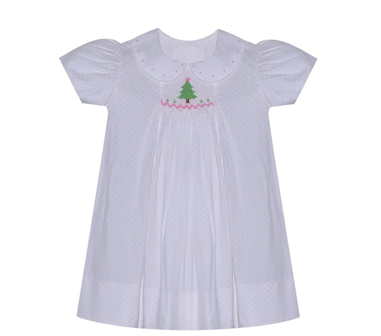 Charlie Dress- Christmas Tree Dot