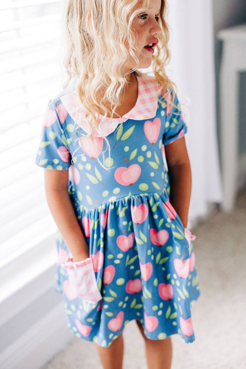 Pink Apples Twirl Dress