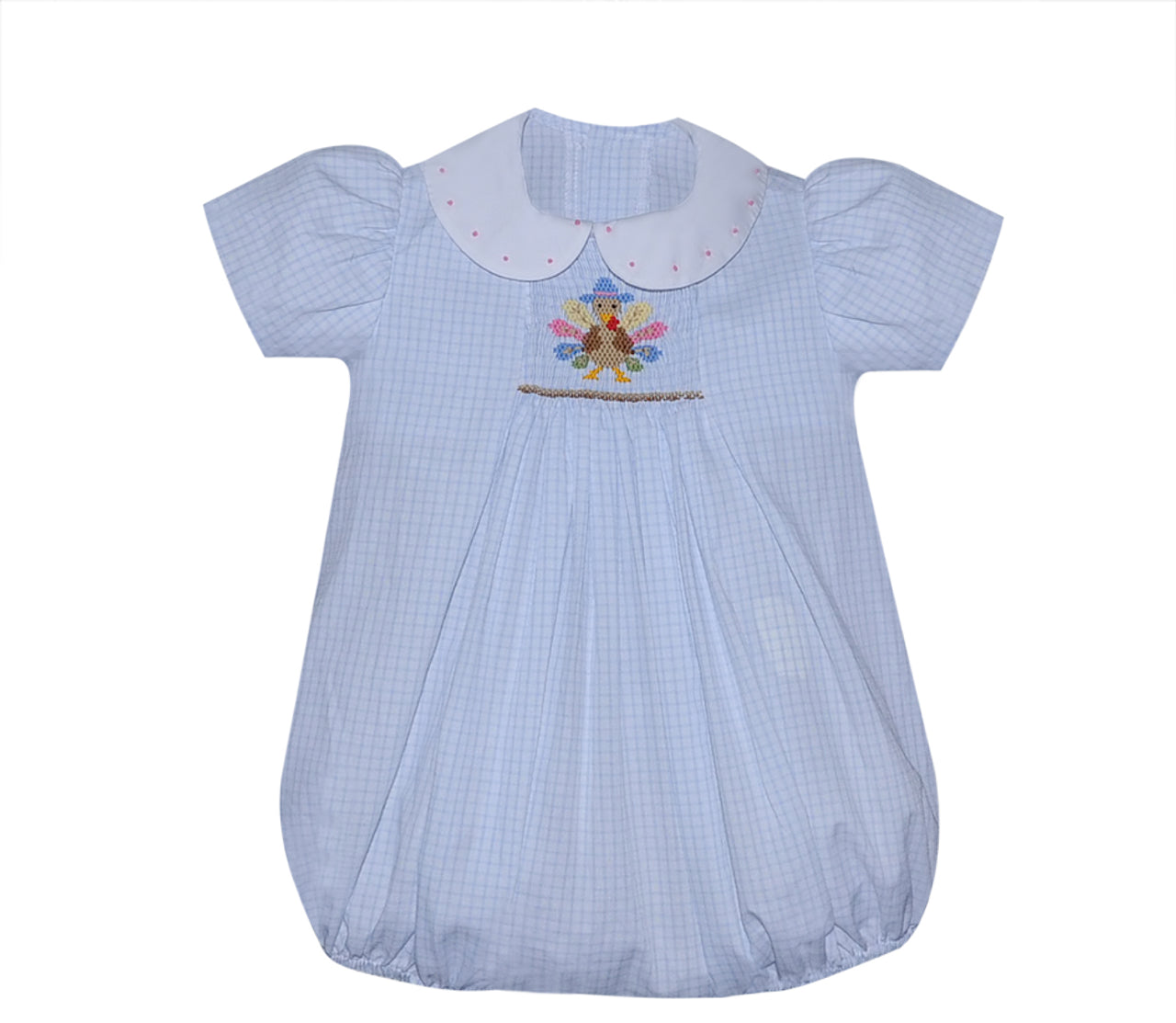 Girl smocked turkey bubble
