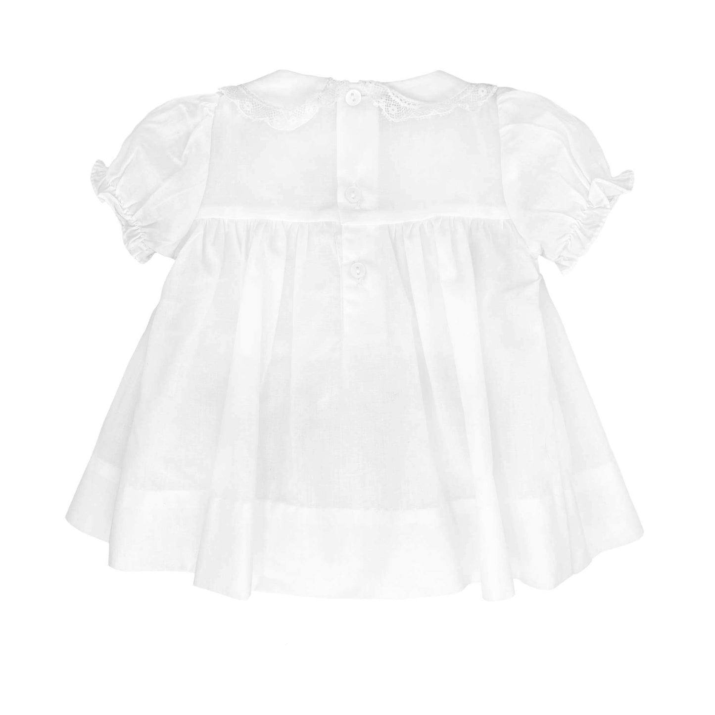 Pink Fully Smocked Dress with Lace