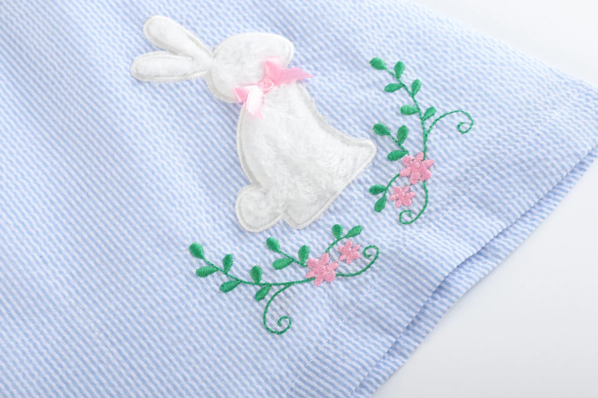 Light Blue Easter Bunny Swing Dress