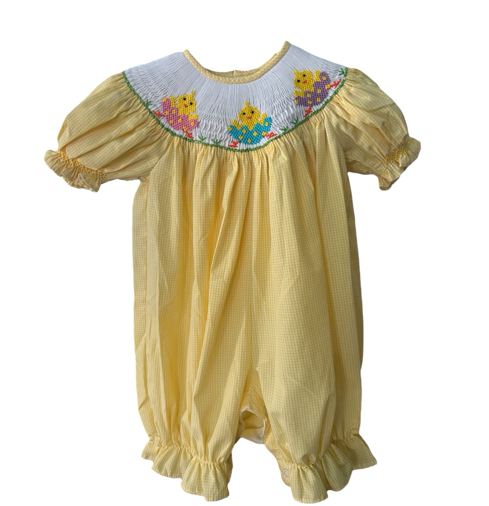Easter Chicks Smocked Romper
