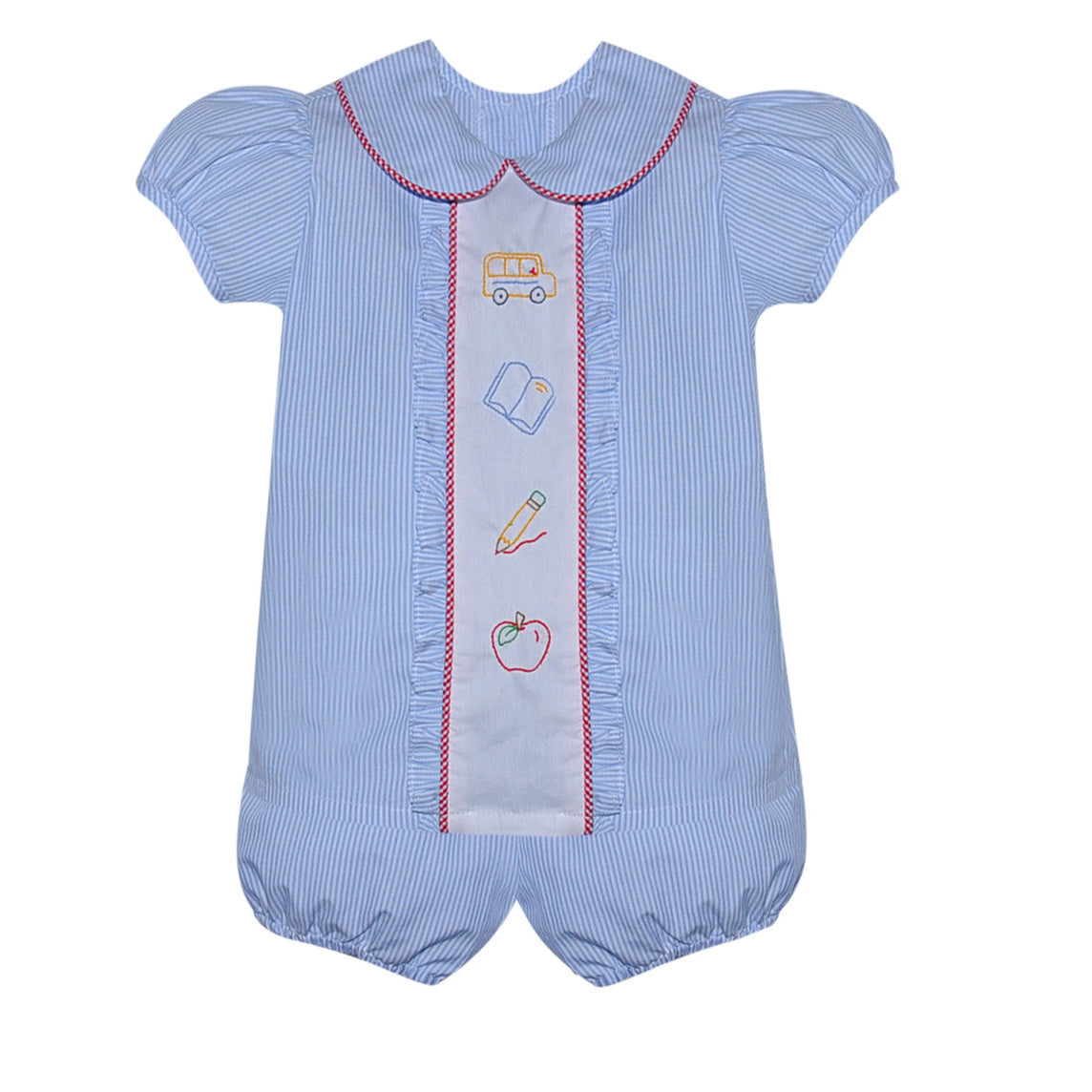 Time for School Embroidered Bloomer Set