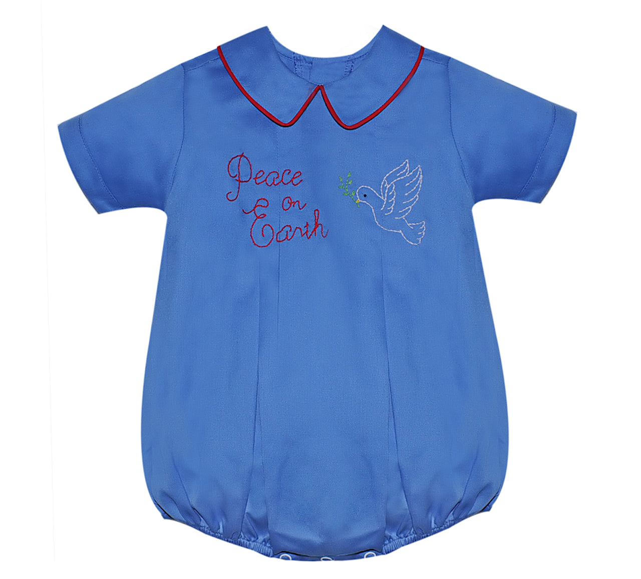 Peace on Earth Embroidered Boy Bubble