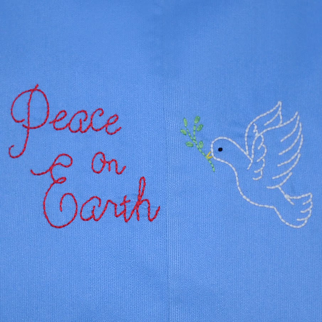 Girls Peace on Earth Embroidered Bubble