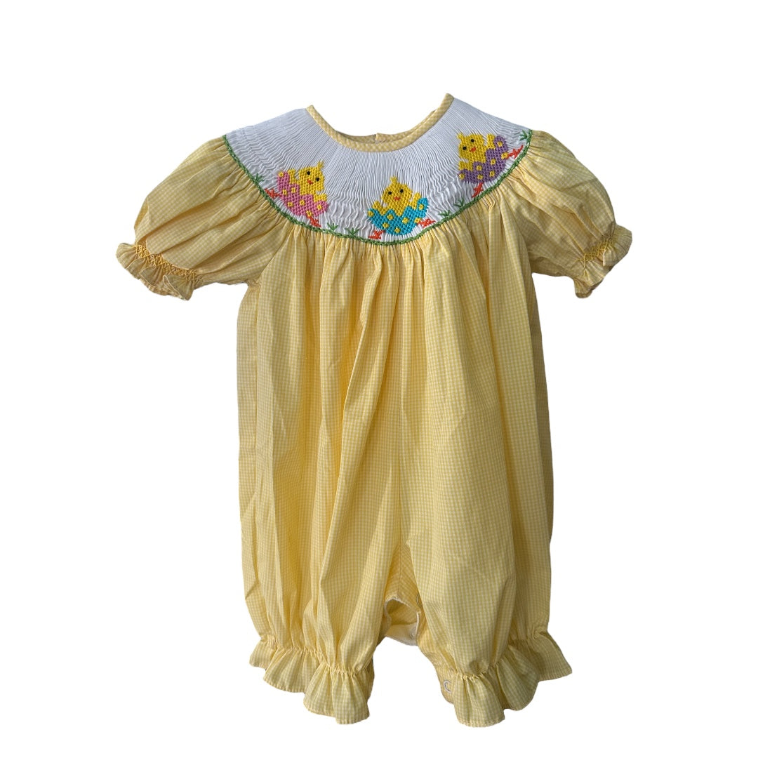 Easter Chicks Smocked Romper