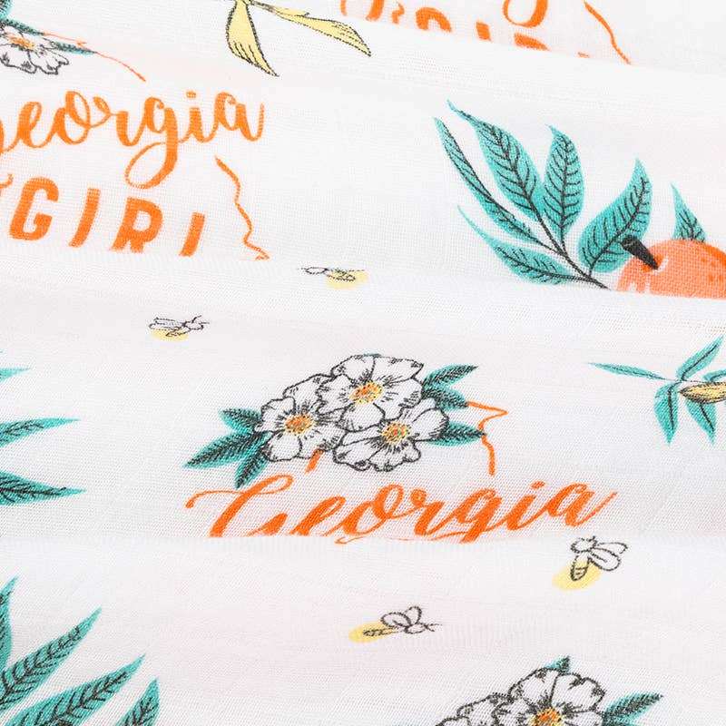 Georgia Girl Baby Swaddle Blanket detail