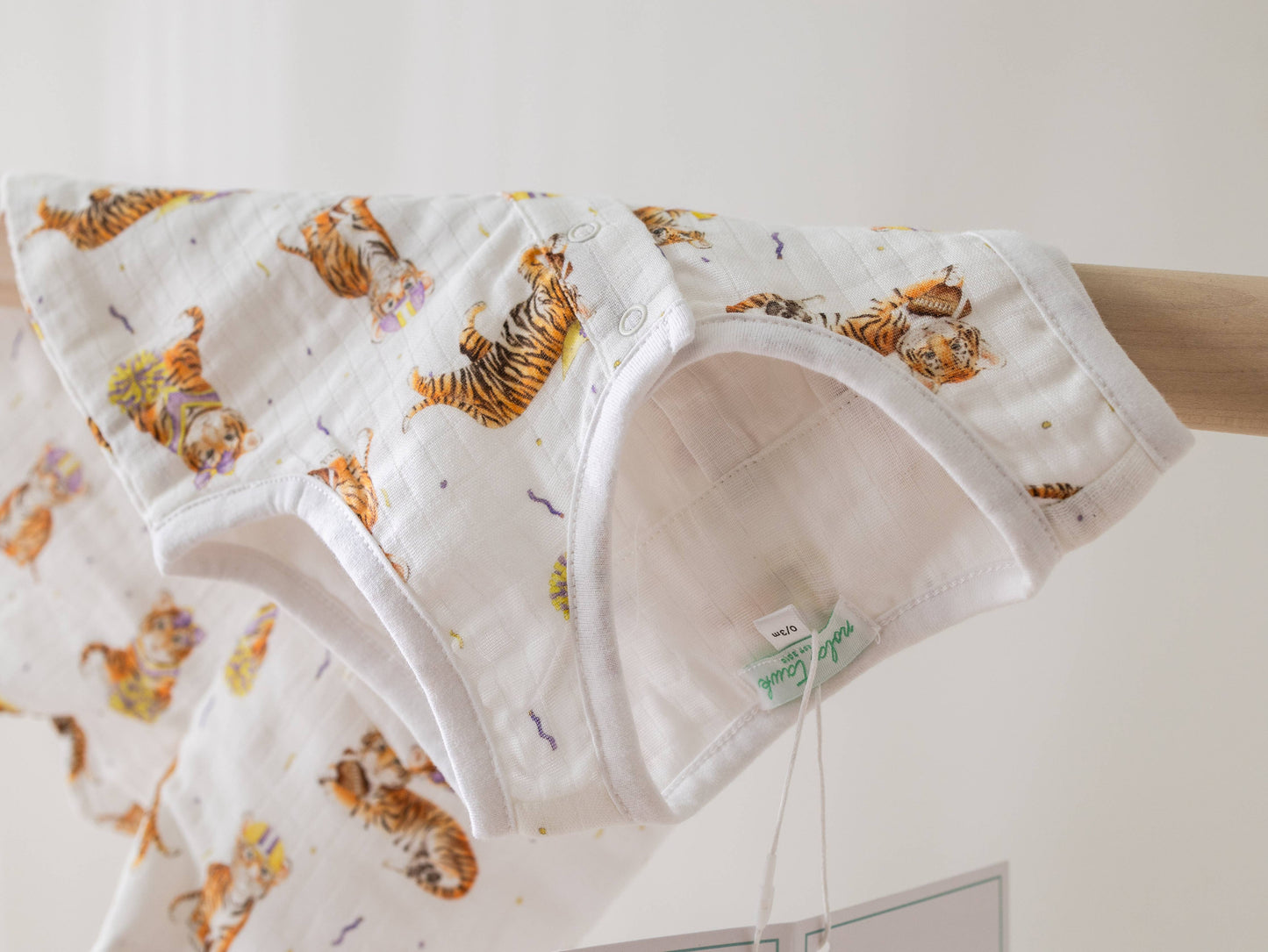Louisiana Tigers Organic Muslin Shortalls_tigers