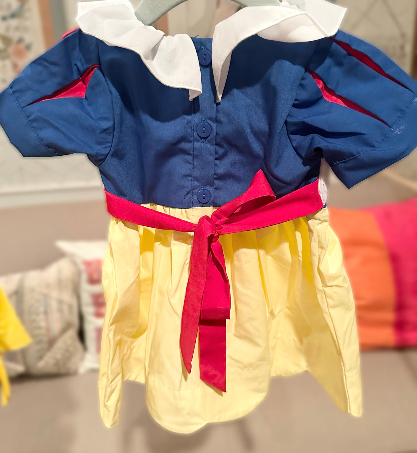 Smocked Snowy White Princess Dress