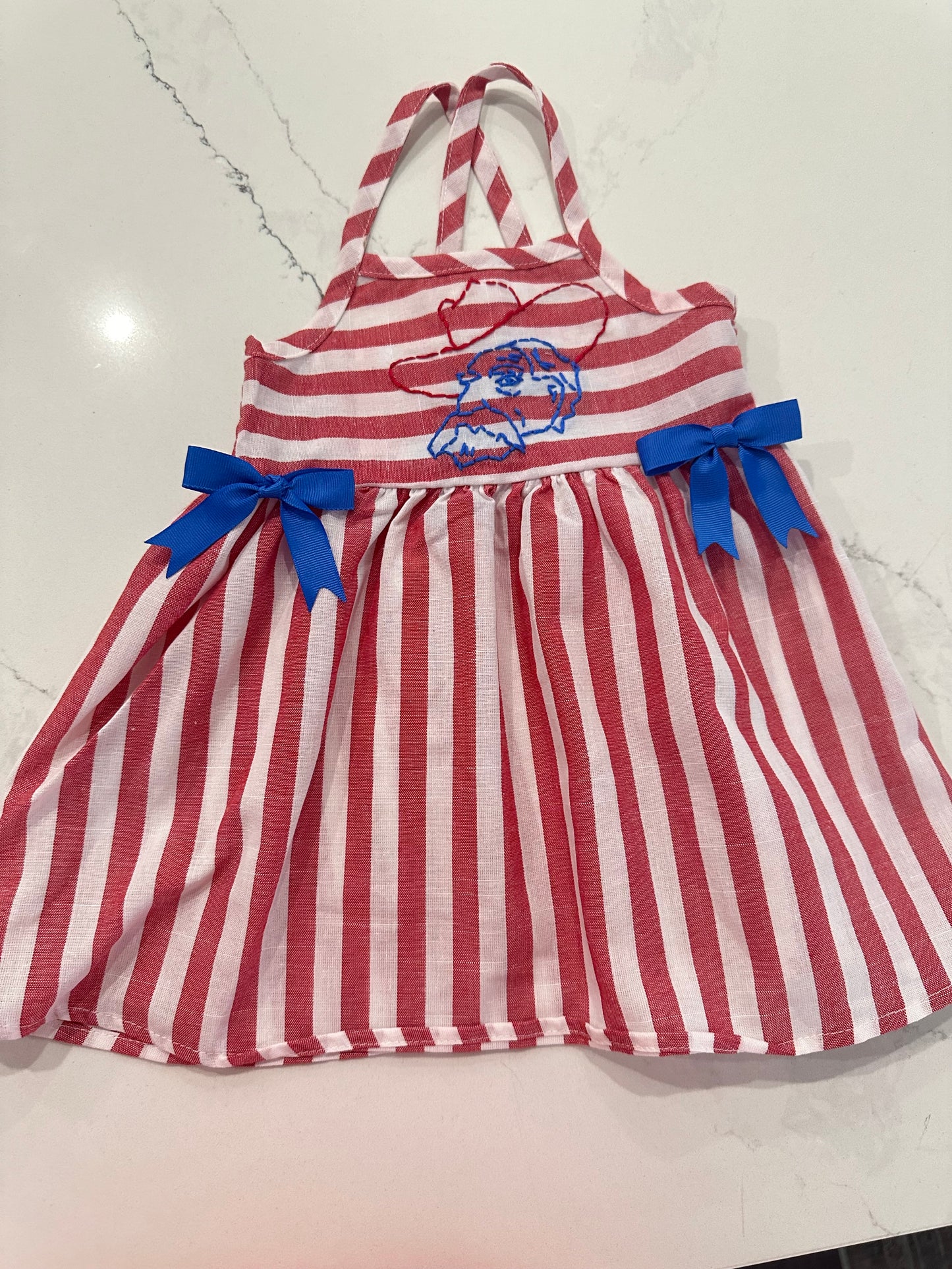 Ole Miss Hand Stich Dress- (sample- no exchanges)