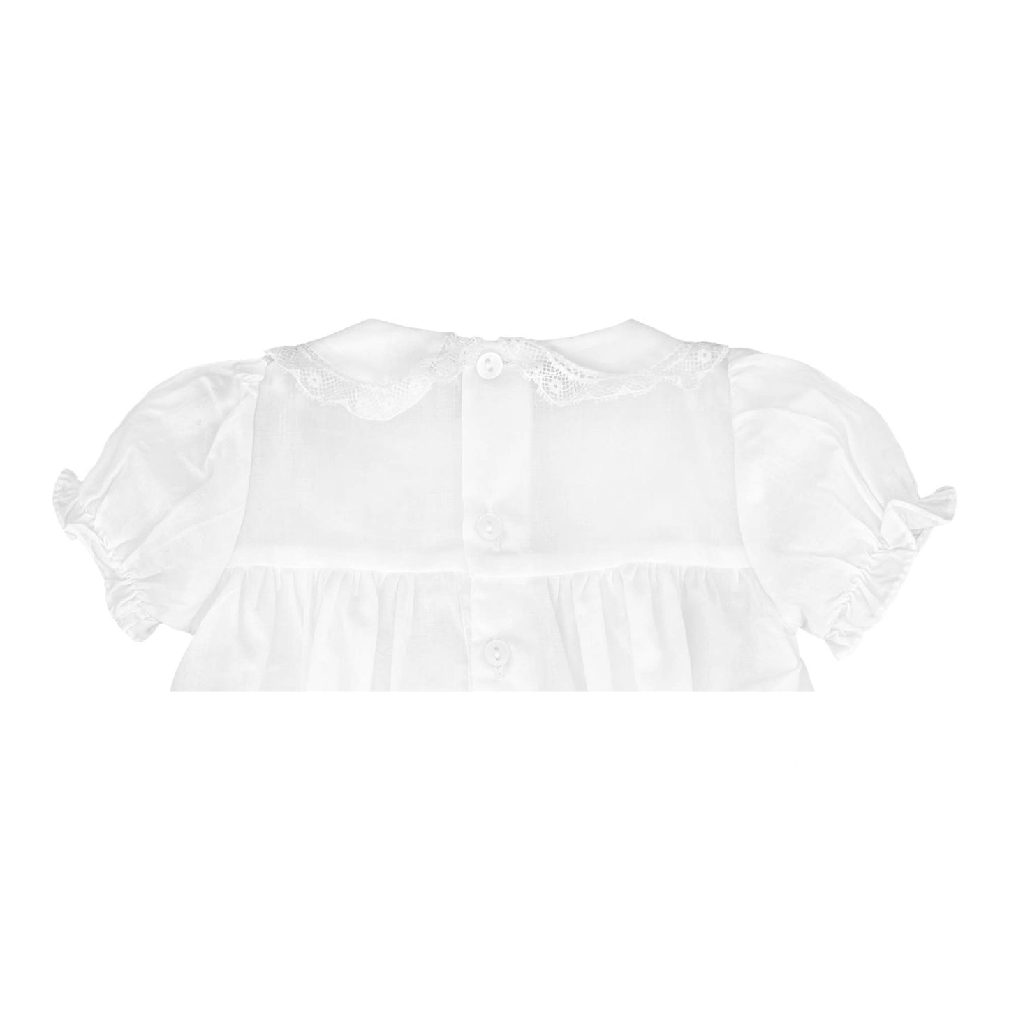 Pink Fully Smocked Dress with Lace