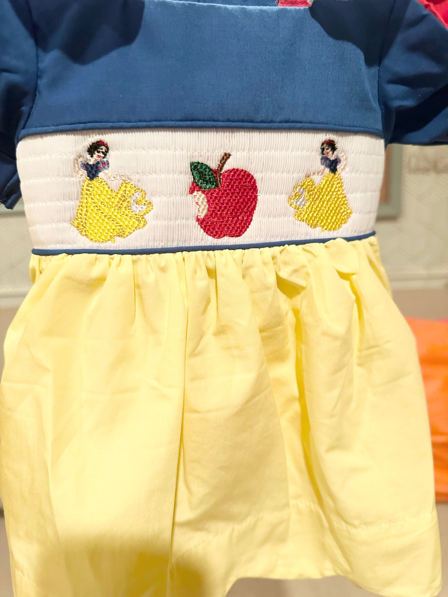 Smocked Snowy White Princess Dress
