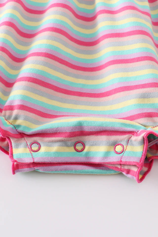 Easter egg stripe strap girl bubble