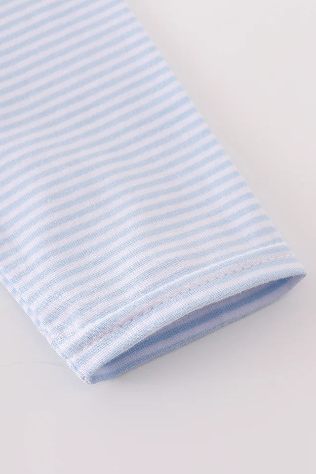 Premium Blue turkey embroidery boy top
