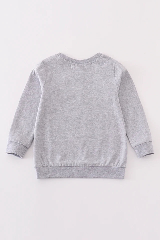Premium Grey duck embroidery sweatshirt