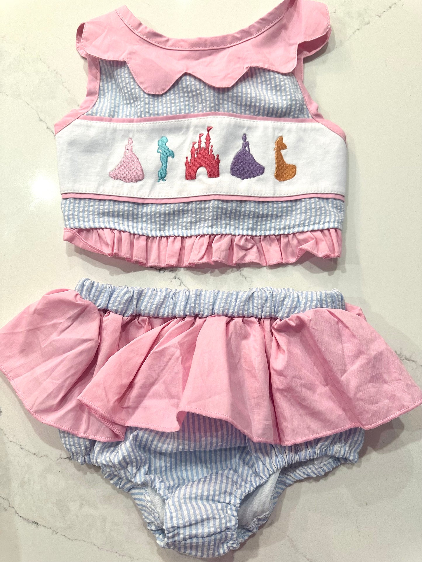 Seersucker Princess Swim