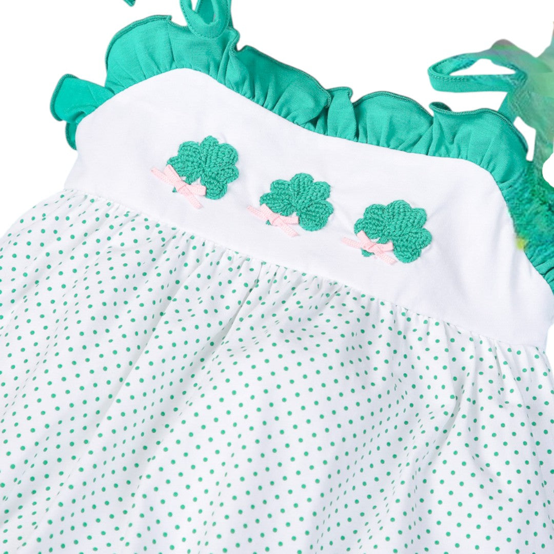 Fancy lucky leaves crochet baby bubble