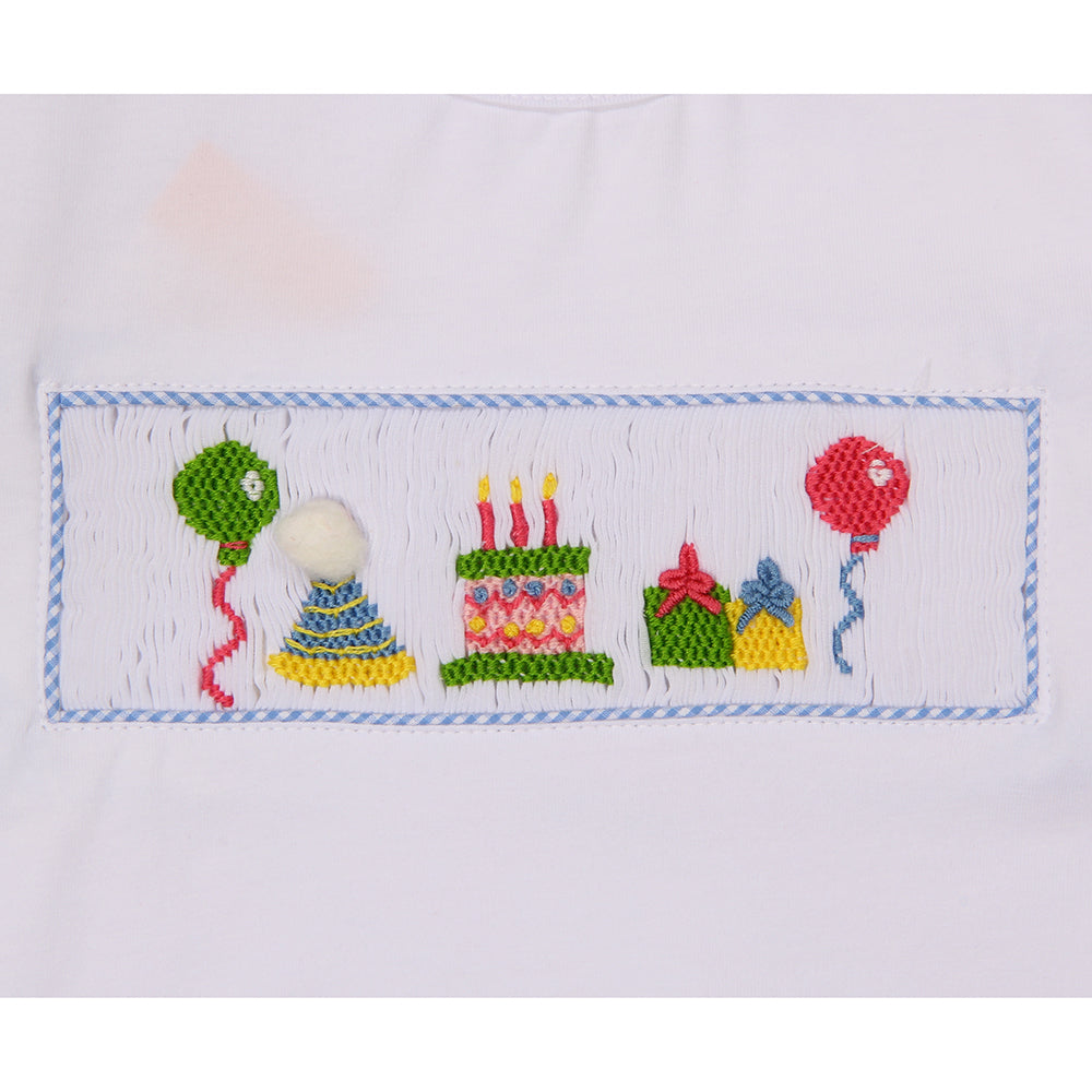 Hand smocked birthday girl short set