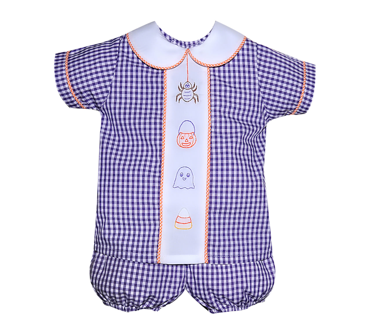 Boys Halloween Embroidered Short Set