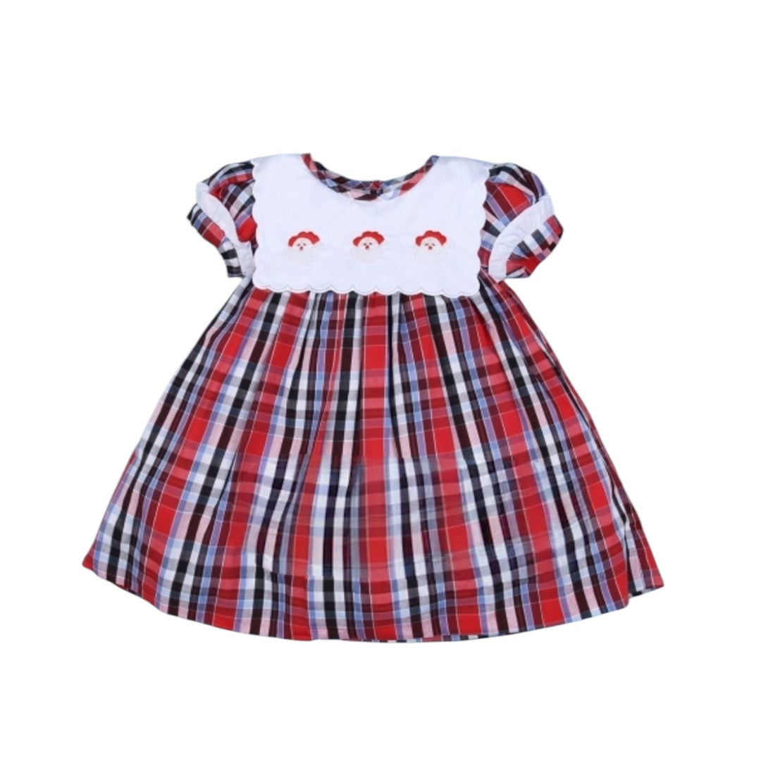 Cute Santa Claus french knot girls dress