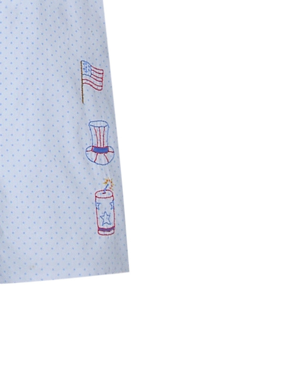 Embroidered Patriotic Shortall