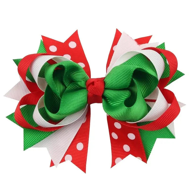 Polka Dot Christmas Bow