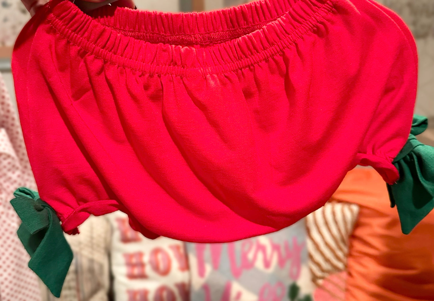 Smocked Christmas Princess Bloomer Set