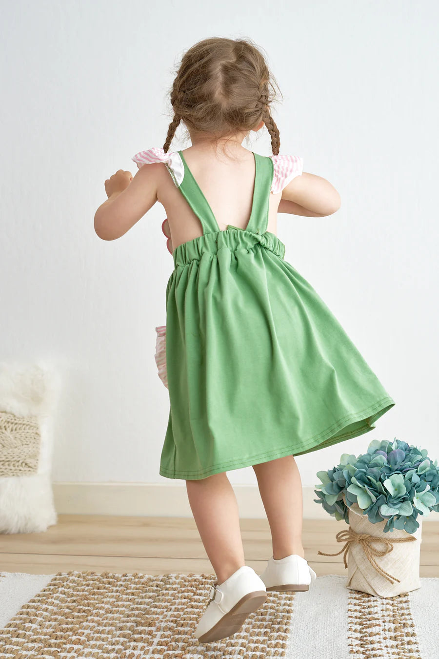 Green Clover Applique Dress