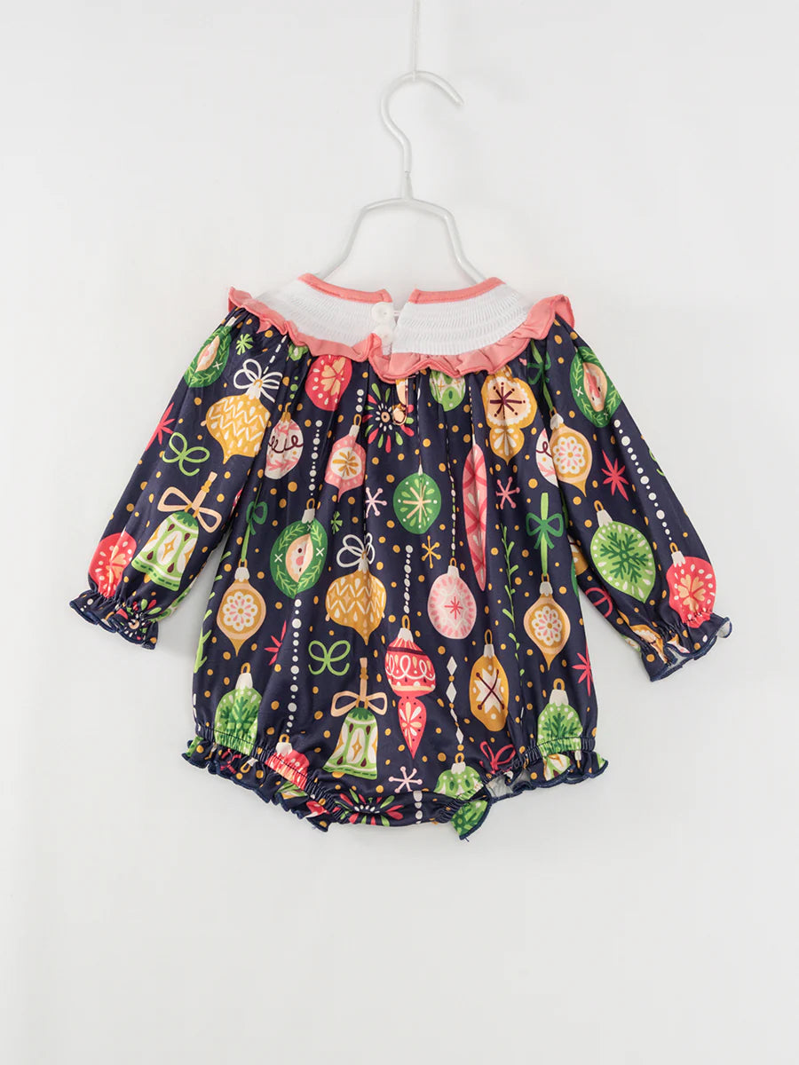 Christmas Lights Smocked Bubble