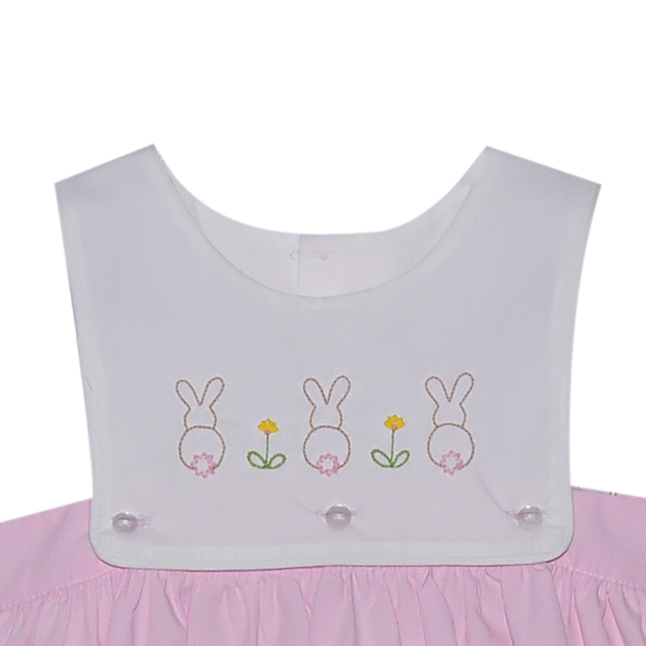Pink embroidered bunny dress