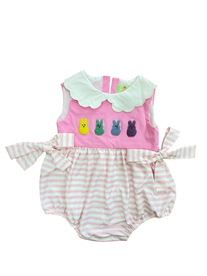 Girls French Knot peep bubble