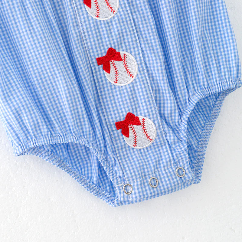 Girls Embroidered Baseball Bubble