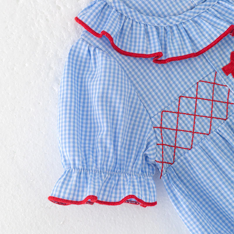 Girls Embroidered Baseball Bubble