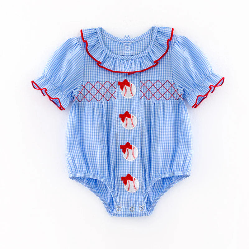 Girls Embroidered Baseball Bubble