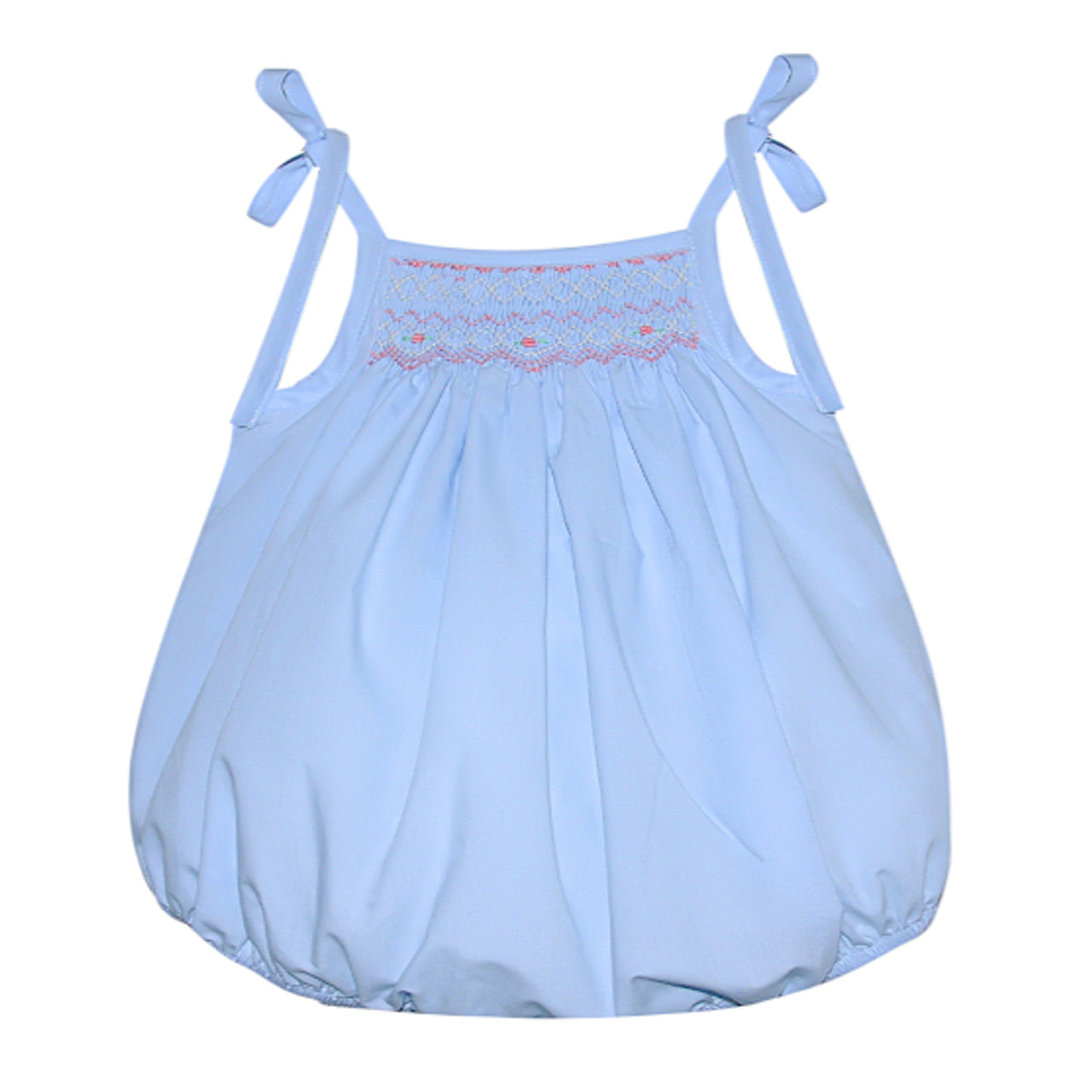 Blue smocked bubble