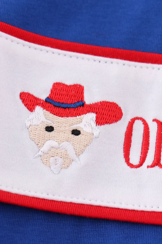 Red OLE MISS embroidery short set