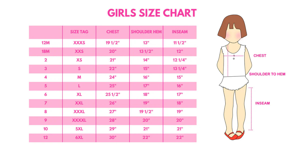 RED CHARACTER APPLIQUE GIRL SET