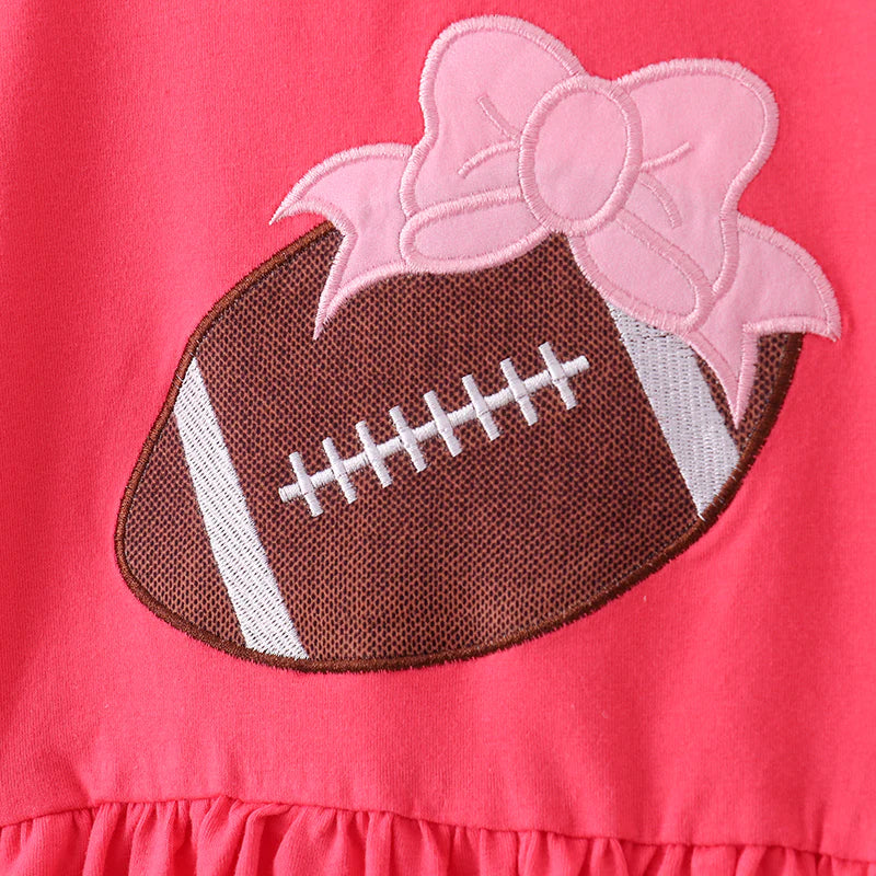 Pink Football Applique Dress