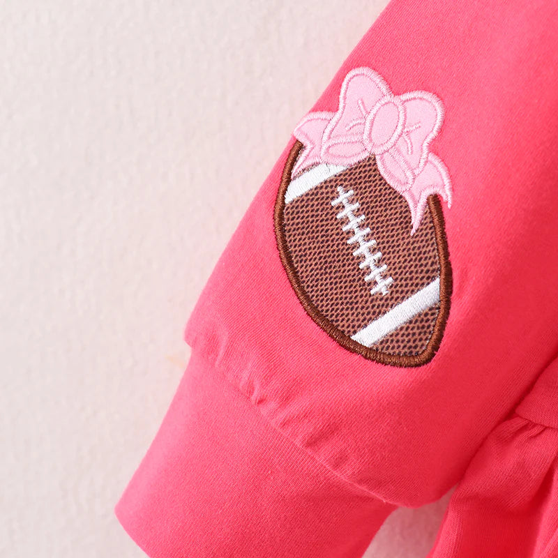 Pink Football Applique Dress