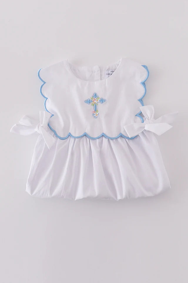 PREMIUM BOW CROSS EMBROIDERY BUBBLE